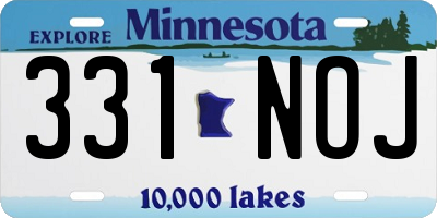 MN license plate 331NOJ