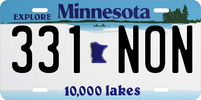 MN license plate 331NON