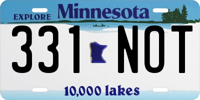 MN license plate 331NOT