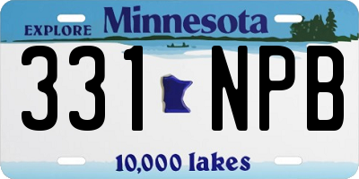 MN license plate 331NPB