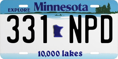 MN license plate 331NPD