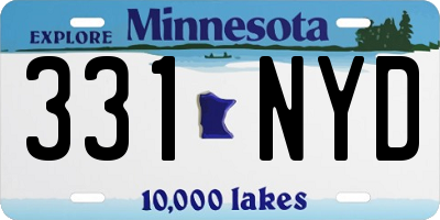 MN license plate 331NYD