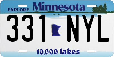 MN license plate 331NYL