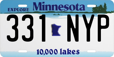 MN license plate 331NYP