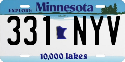 MN license plate 331NYV