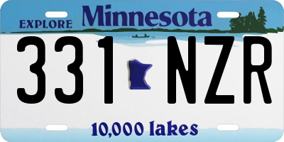 MN license plate 331NZR