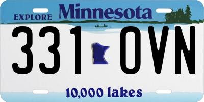 MN license plate 331OVN