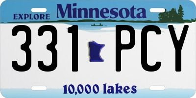 MN license plate 331PCY