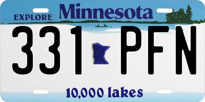 MN license plate 331PFN