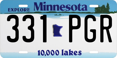 MN license plate 331PGR