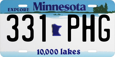 MN license plate 331PHG