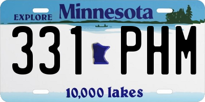 MN license plate 331PHM