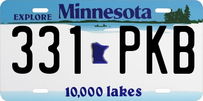 MN license plate 331PKB