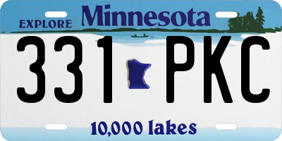 MN license plate 331PKC