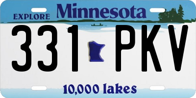 MN license plate 331PKV