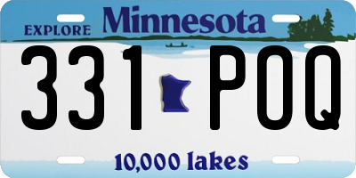 MN license plate 331POQ