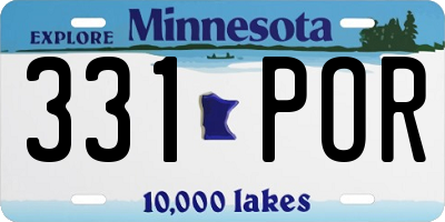 MN license plate 331POR