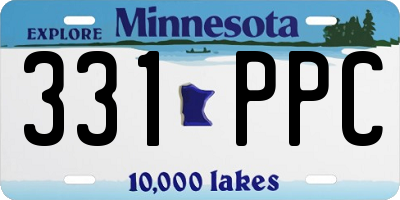 MN license plate 331PPC