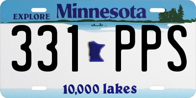 MN license plate 331PPS