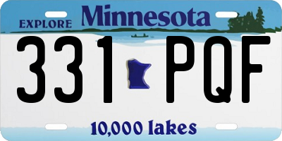 MN license plate 331PQF
