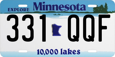 MN license plate 331QQF