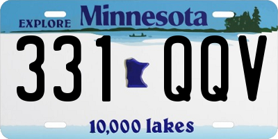 MN license plate 331QQV