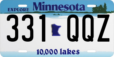 MN license plate 331QQZ