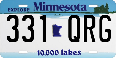 MN license plate 331QRG
