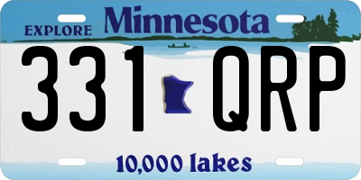 MN license plate 331QRP