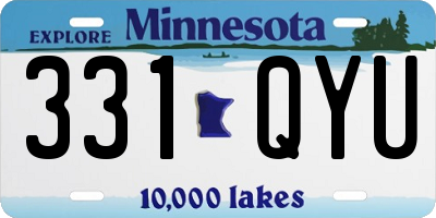 MN license plate 331QYU