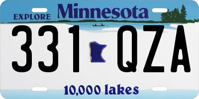 MN license plate 331QZA