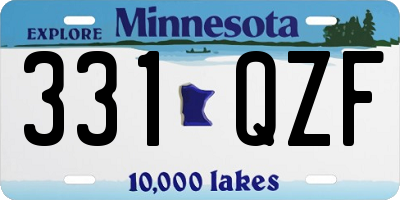 MN license plate 331QZF