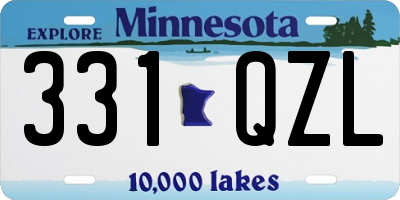 MN license plate 331QZL
