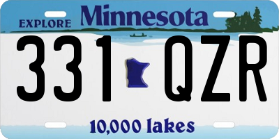 MN license plate 331QZR