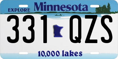 MN license plate 331QZS