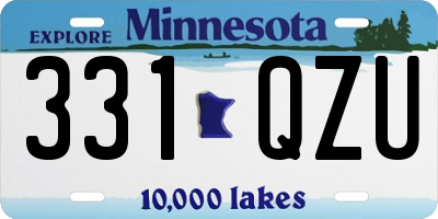 MN license plate 331QZU