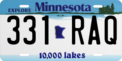 MN license plate 331RAQ