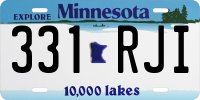 MN license plate 331RJI