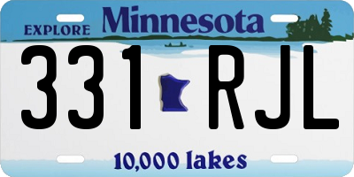 MN license plate 331RJL