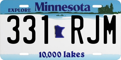 MN license plate 331RJM