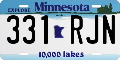 MN license plate 331RJN