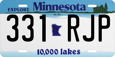 MN license plate 331RJP