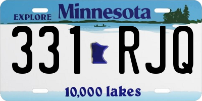 MN license plate 331RJQ