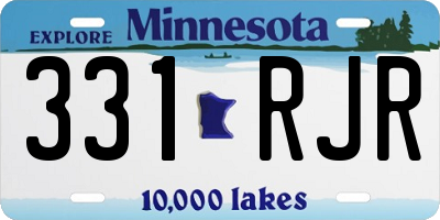 MN license plate 331RJR