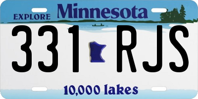 MN license plate 331RJS