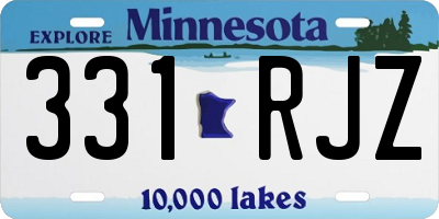 MN license plate 331RJZ