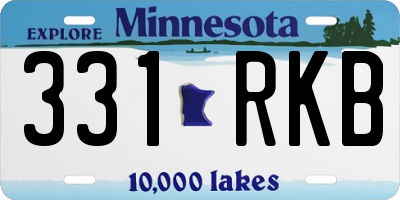 MN license plate 331RKB
