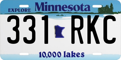 MN license plate 331RKC