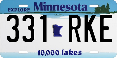 MN license plate 331RKE
