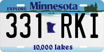 MN license plate 331RKI